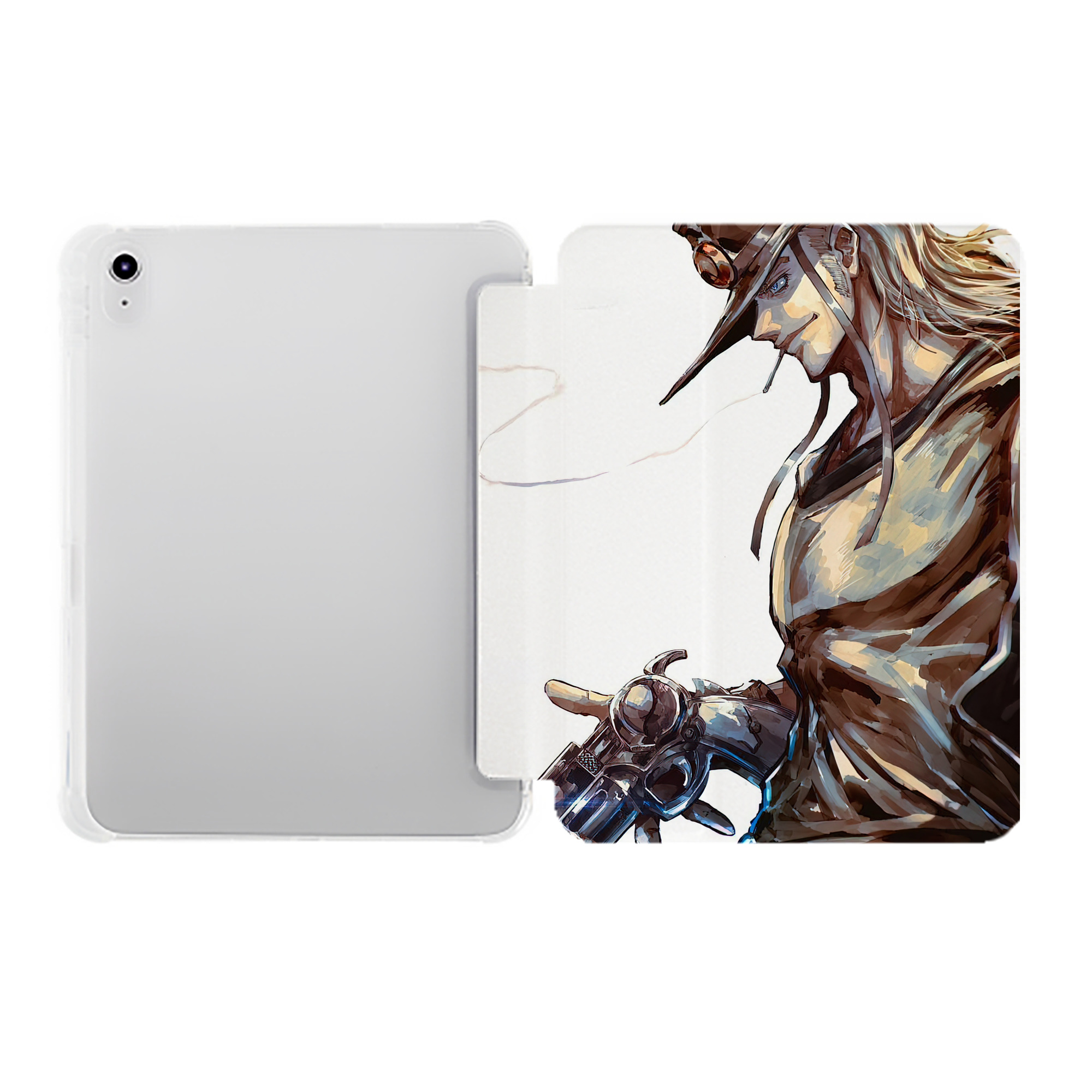 （画像用） ジョジョの奇妙な冒険 JoJo's Bizarre Adventure IPad ケース ペン収納付き 三つ折りスタンド PUレザー×シリコン 対応機種9.5/10.5/10.9インチ